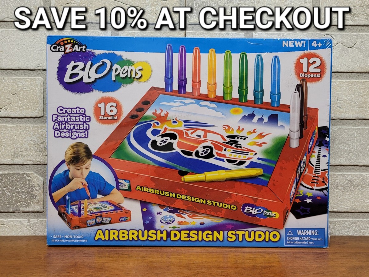 Cra Z Art BLO PENS Studio Design Station Airbrush Craft Kit