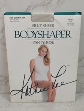 Kathie Lee Collection Bodyshaper Pantyhose Ivory Solid Plus Firm Control Hosiery