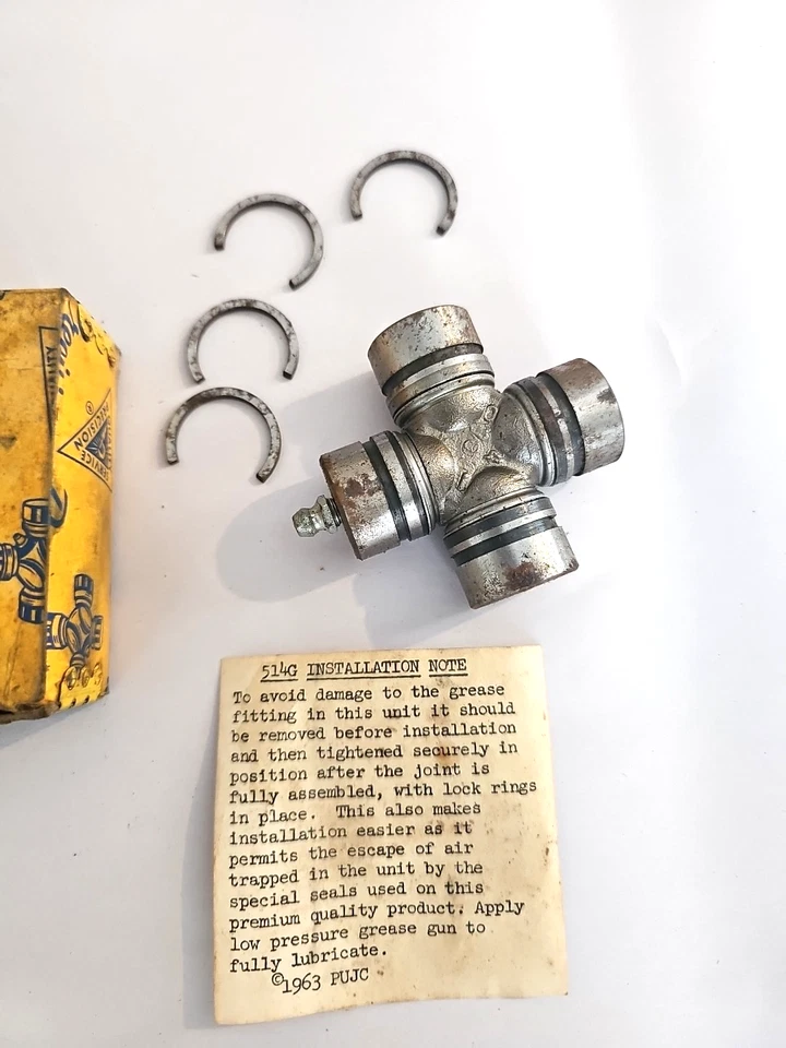 Lote de 2 juntas de precisión de juntas universales NOS de colección 514G caja y pieza originales Foto 2 de 3