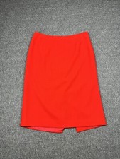 Valentino Womens Skirt Size 10 Red Wool Pencil Business Casual