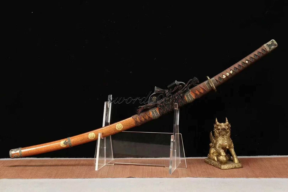 Tachi T10 Steel Katana Battle Ready Sharp Japanese Samurai Sword Real Hamon - Image 2 of 4