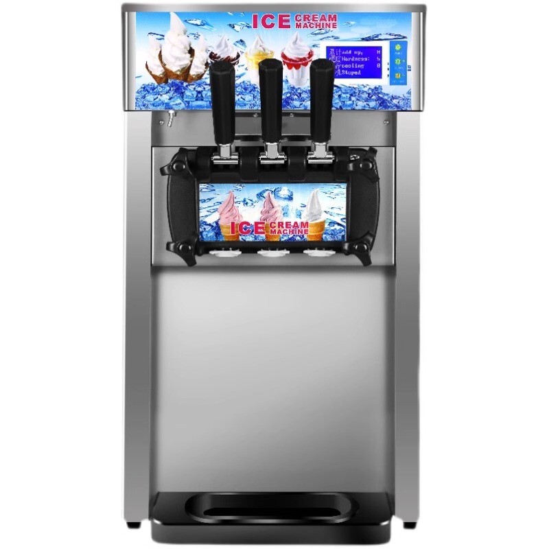 Máquina de helados de mesa vertical para servir suave máquina de helados máquina de helados