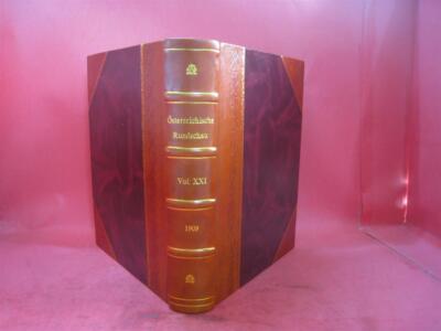 ?Sterreichische Rundschau Volume 21 (Oktober-Dezember 1909) 1909 [Leather Bound]