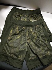 All In Motion Boys Court Shorts Green Camo XS 4/5 NWT Lot Of 2