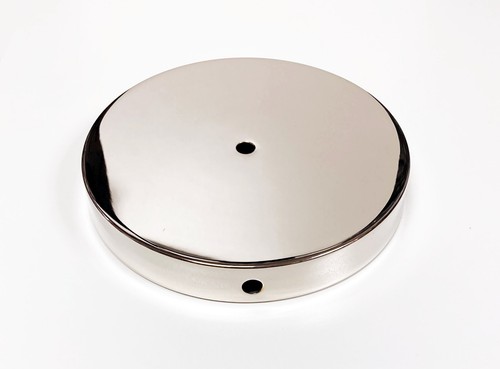 Lampenteile - Massivmessing LAMPENBASEN - rund - 5"", 6"",7"" ODER 8"" Durchmesser. 2 Oberflächen (1 Stck.) - Bild 29 von 33
