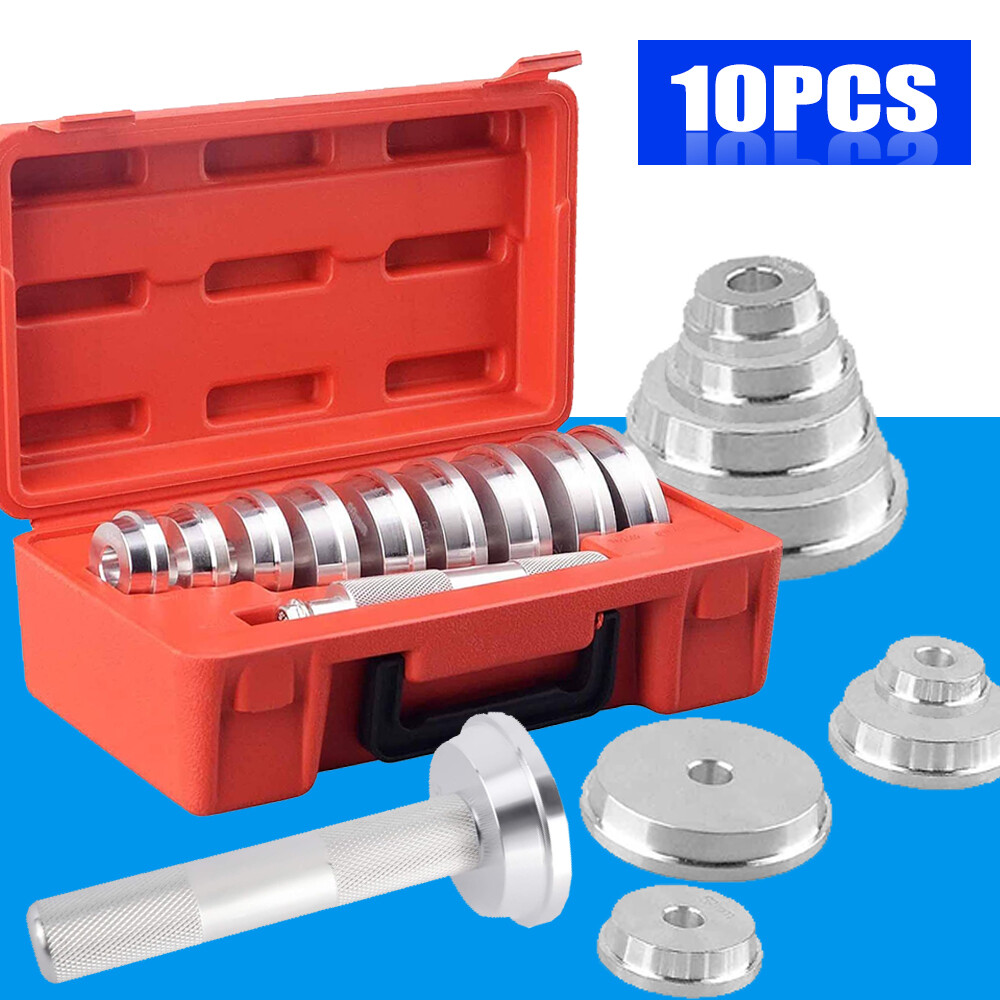 Universal Bearing Race and Seal Bushing Driver Install Set Aluminum 9 Discs/Collar Axle Housing Metric (39.5-81mm) for Automotive Wheel Bearings Press Universal Bearing Race and Seal Bushing Driver Install Set Aluminum 9 Discs/Collar Axle Housing Metric (39.5-81mm) for Automotive Wheel Bearings Press