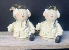 Vintage Lot Of 2 Snowberry Doctor Christmas Ornament / Encore New