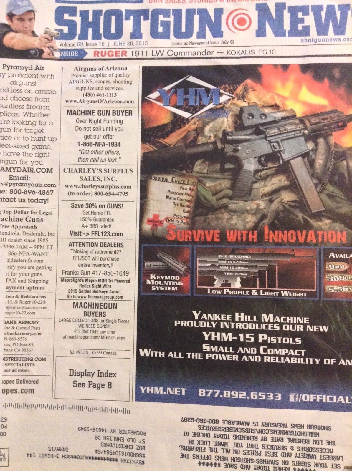 Shotgun News Magazine Ruger 1911 LW Commander June 20, 2015