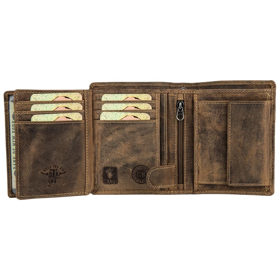 Greenburry Vintage Skull Leder Biker Geldbörse Portemonnaie Kette SK-1796A-25 - Bild 4 von 4