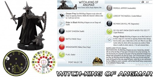 WITCH-KING ANGMAR #207 Lord of the Rings starter set HeroClix LOTR - Picture 2 of 2