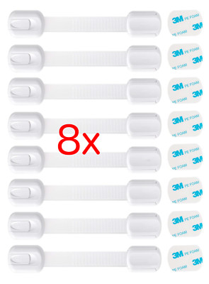 8 x Kindersicherung Schubladensicherung Schrankschloss Baby Kinder Schutz Safe