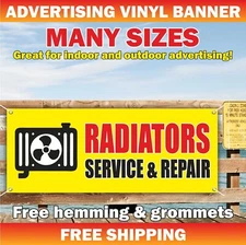 RADIATORS SERVICE REPAIR Advertising Banner Vinyl Sign Auto Oil Change Brakes