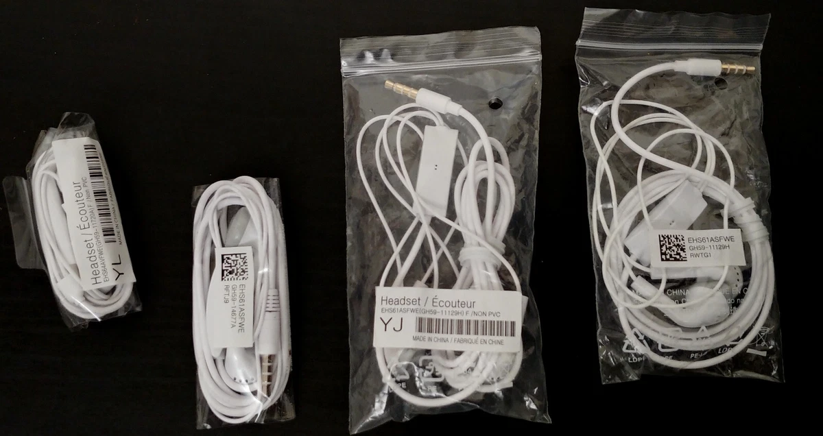 SAMSUNG 3.5mm HEADSET HEADPHONE BULK PACKING GH59 14677A