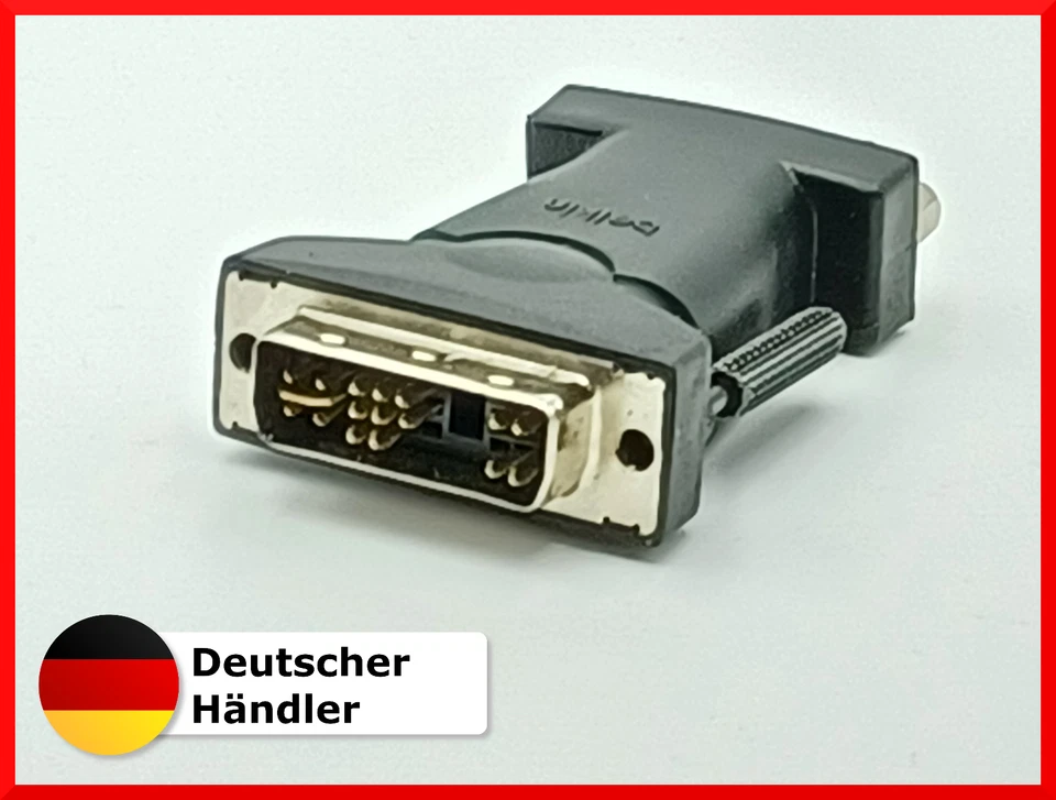 DVI zu VGA Adapter Digital auf Analog DVI-I PC TFT Beamer Buchse Stecker 24+5  - Bild 2 von 2