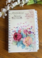 Personalized Family Address Book Birthdays Anniversaries and Family Trees Floral
