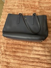 Kate Spade New York Blue Pebble Leather Large Tote Shoulder Bag Laptop Purse