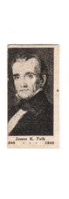 RARE James K. Polk, ca. 1930 (W589) President and Wives Strip Card, Nice Card