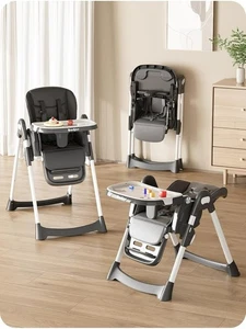 High Chair, Foldable High Chairs for Babies and Toddlers with Removable Tray