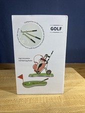 Desktop Miniature Detailed Model Pink Golf Bag, Ball, Clubs  Cart Pen Holder