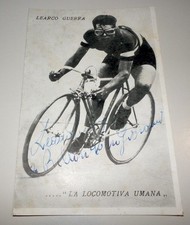 LEARCO GUERRA ...LA LOCOMOTIVA UMANA   CON DEDICA E AUTOGRAFO