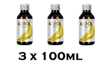 Charak Kofol Ayurvedic Gargle   300 mL (3×100 mL) for Sore Throat Comfort