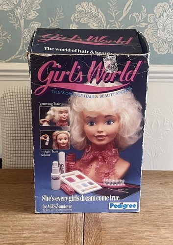 Pedigree Girl’s World Make Up & Head Original Box 1980s Vintage