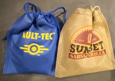 Multi-Tec Fallout Vault Boy Drawstring Pouches: Vault-Tec & Sunset