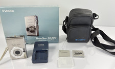 Canon PowerShot SD300 Digital ELPH Camera Silver 4.0MP AS IS For Parts Box Bndle