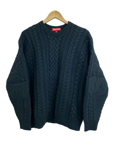 Pull tricot Supreme (petite laine épaisse noir occasion