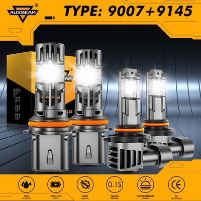 For Ford F-150 1999-2003 AUXBEAM Canbus 130W 9007 9145 LED Headlight 6500K 3000K