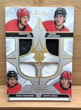 2021-22 Ultimate Collection Quad Materials /49 Sebastian Aho Andrei Svechnikov