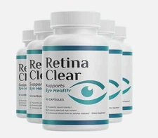 5-Pack Retina Clear Capsules, RetinaClear Supports Eye Health  300 Capsules