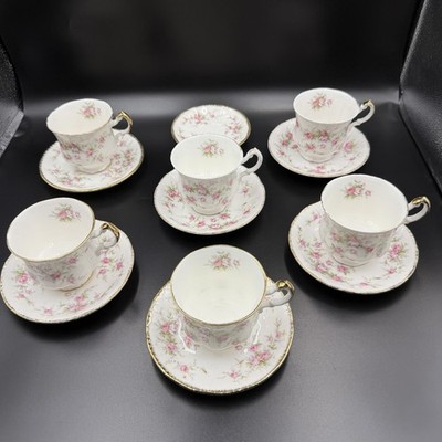 6er Set Paragon VIctoriana Rose Teetassen Teetassen und Untertassen + extra Untertasse