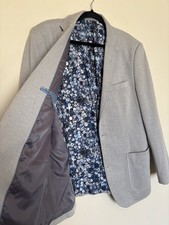 Bachrach Blazer Size 44R Cotton Elbow Patch Sports Coat Preppy Academia Office