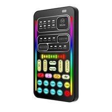 Universal 8-Mode Rechargeable Phone Tablet Voice Changer Bluetooth Sound Card