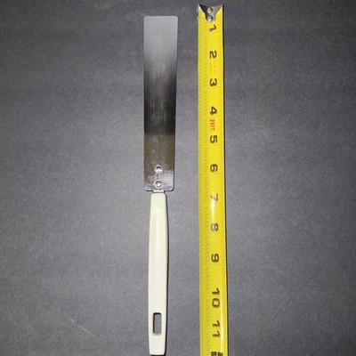 Vintage ANDROCK Chrome Plate Spatula Cake icing  Server White Handle USA