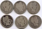 Barber/Liberty Head Quarters .900 Silver (6)