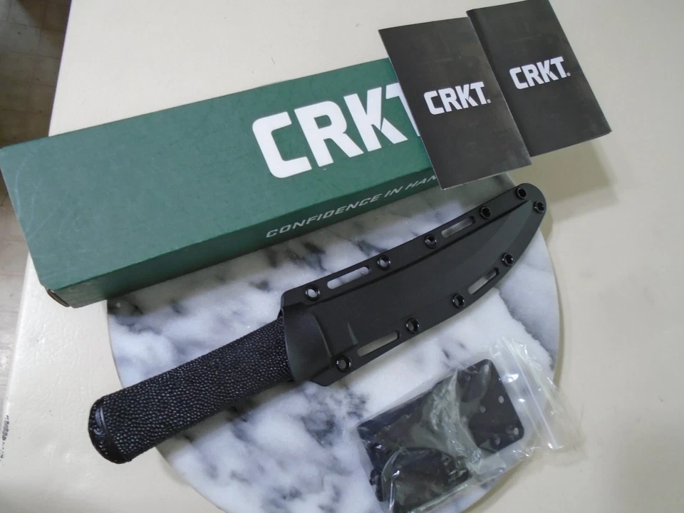 CRKT Hissatsu Fixed Blade Tactical Knife 2907K 440A Blackout Tanto 12" Overall - Image 4 of 4