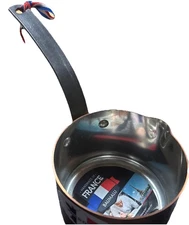 BAUMALU Smooth 2 mm Copper Sauce Pan 3 cups with Spout Alsace France New