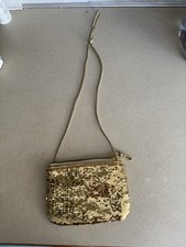 CREWCUTS J. Crew Girls Gold Sequin Zippered Pouch Shoulder Crossbody Bag