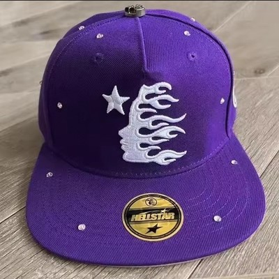 Hellstar Purple Snapback Adjustable Hat Star Design Men's Casual