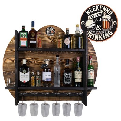 John Paddle Wandbar Vintage Loft 99x78x14 cm Weekend Drinking Burned