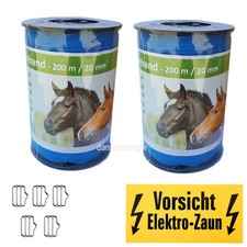 Weidezaunband 20 mm blau 400 m mit Zubeh&ouml;r,Weidezaun