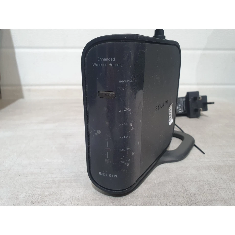 Belkin F6D4230-4 V3 Enhanced Wireless Router 4-Port with MV12-Y120100-B2 Adapter - Image 3 of 4
