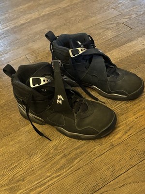 Nike Air Jordan 8 Retro Chrome size 8 305381-003 Black Silver Size 6