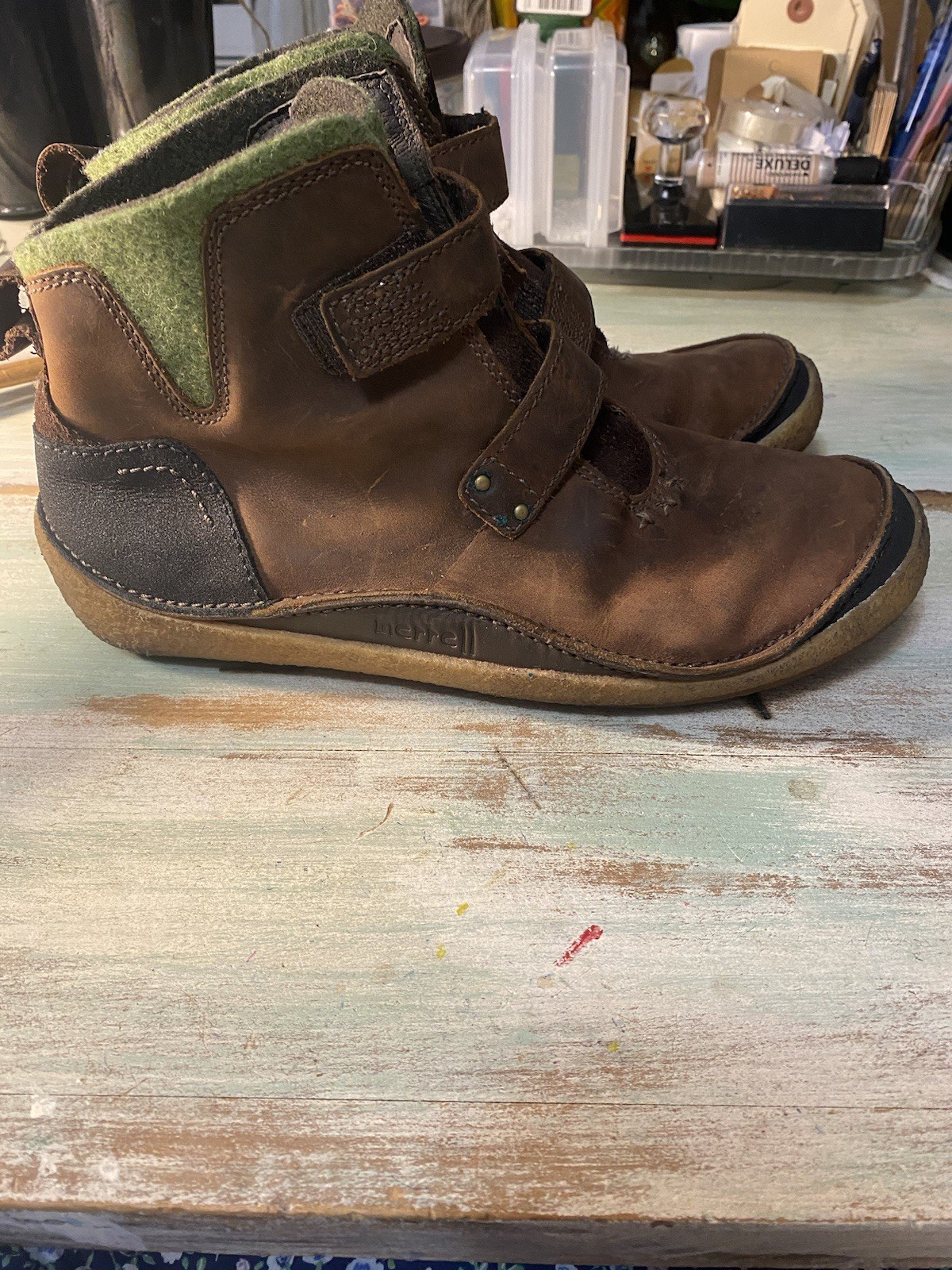 SAOLA Merrell Stivali Donna Praga Borbone Marrone Suola Crepe Tg 8 5 US