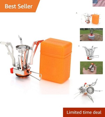 Aluminum Portable Camp Stove with Adjustable Flame Control - Ideal for Hiking