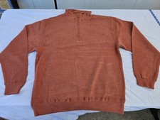 Orvis Men's 1/4 Zip Pullover Long Sleeve Cotton Sweater Jacket Holiday Colors