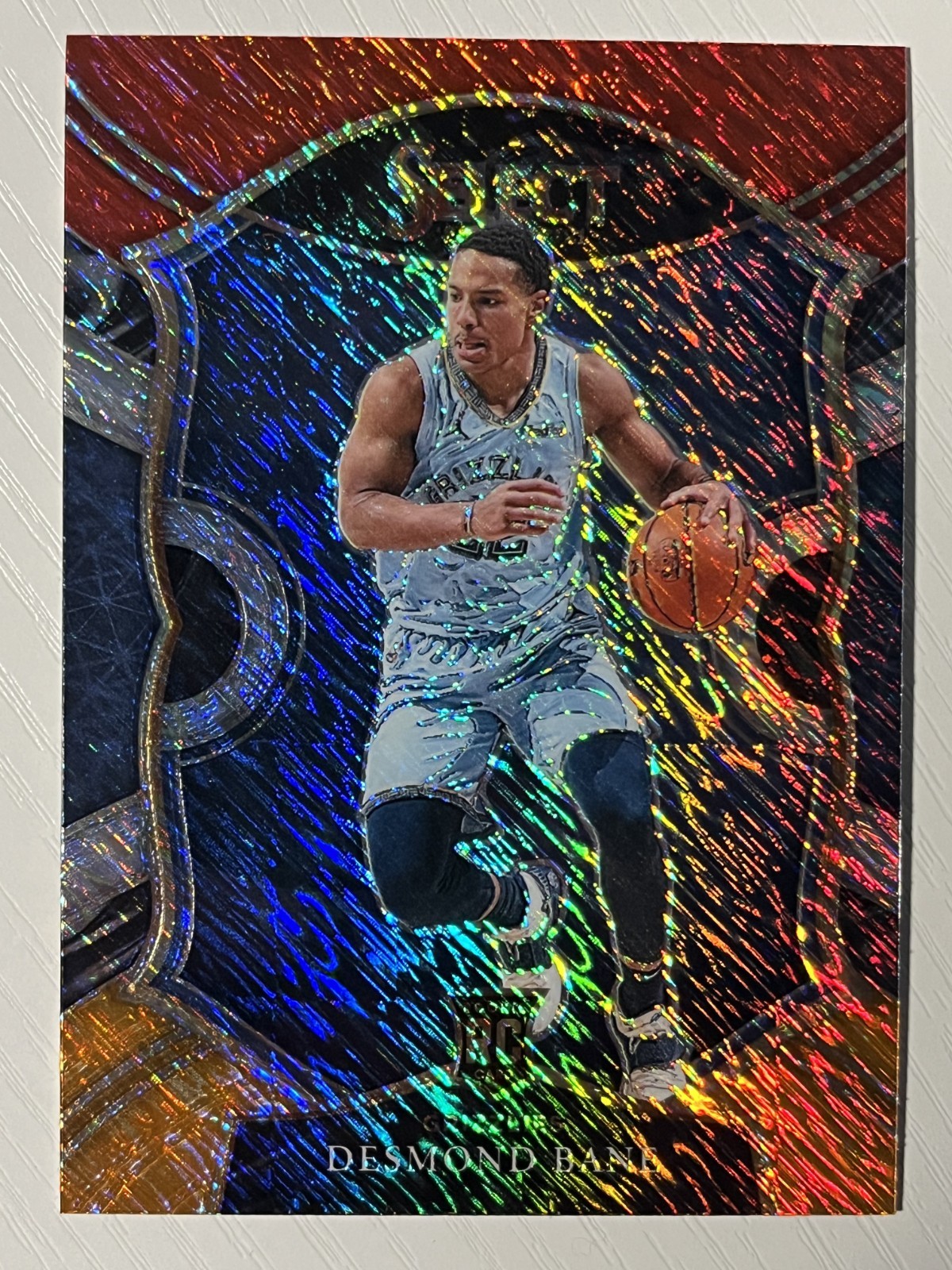 Desmond Bane 2020-21 Panini Select Red White Orange Shimmer Prizm RC #90