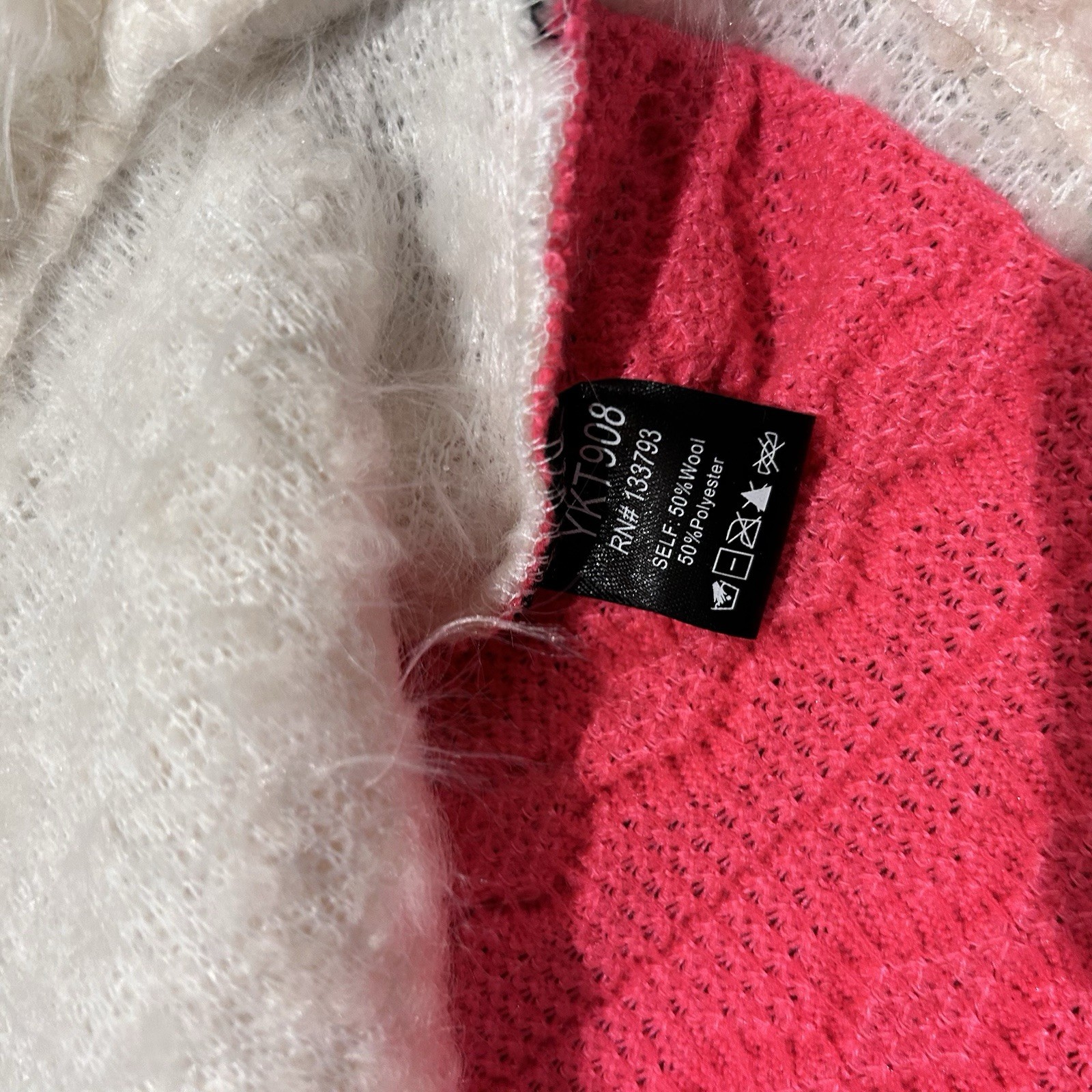 POL Wool Blend Patchwork Hooded Jacket Button Fro… - image 5